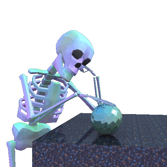 3D Skeleton Sticker by jjjjjohn