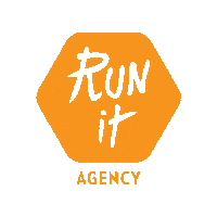 runitagency logo run it tilty run it agency Sticker