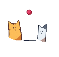 mafaldavidal cats ball bounce boing Sticker