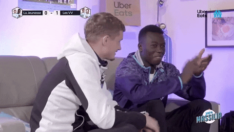 Uber Eats Applause GIF by Olympique de Marseille