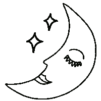 Stars Moon Sticker