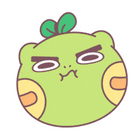 Angry Frog Sticker by poggu the froggu
