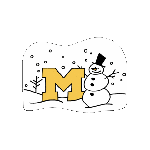 Snow Winter Sticker by University of Michigan Student Life