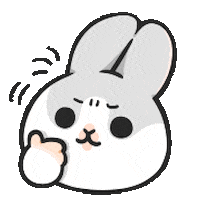 Bunny Think Sticker by YUKIJI