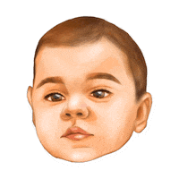 artshet cute sticker baby mood Sticker