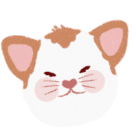 Cheury art cat white cats Sticker