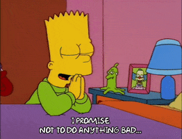 pray bart simpson GIF