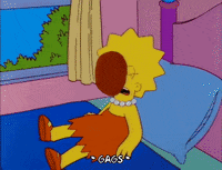 lisa simpson gags GIF