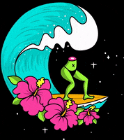 desireejofre psychedelic wave zombie surf GIF