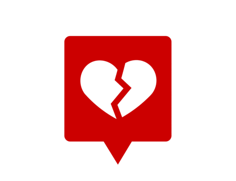 Sad Broken Heart Sticker by Westfunk