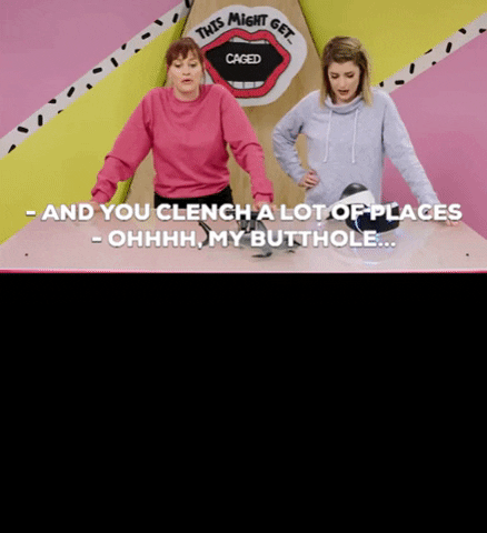 vr sweat grace helbig mamrie hart clench GIF