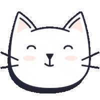 kittypooclub happy cat white kitty Sticker