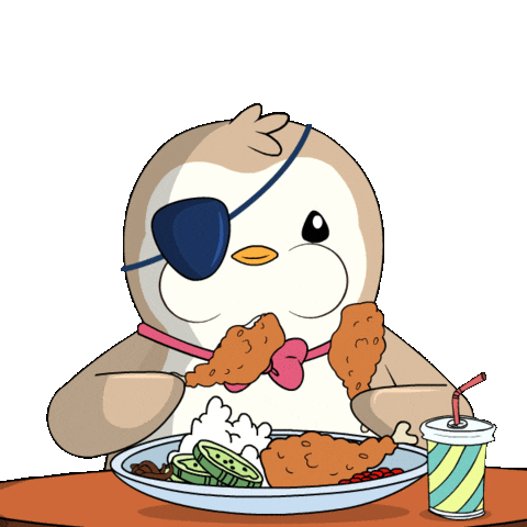 Hungry Bon Appetit Sticker by Pudgy Penguins