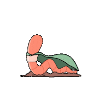 Earthworm Sticker by agrando