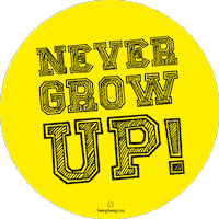 Never Grow Up Brand Sticker by Factor Tachtig
