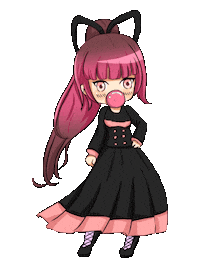 Lunime anime pink games life Sticker