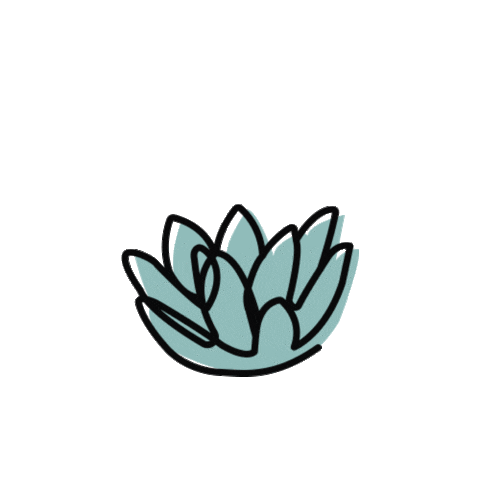 Growing Mid Century Sticker by Succulent Studios