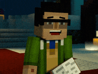 Minecraft Story Mode Book GIF