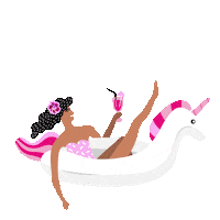 Summer Unicorn Sticker by Pink Kisses