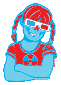 3D Pigtails Sticker by stickerobot