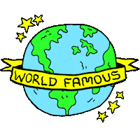 Planet Earth World Sticker by Russell Taysom