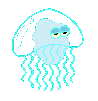 Jellyfish Sealife Sticker by GIPHY CAM
