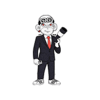 Click Red Eyes Sticker by Zhot