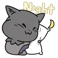 tired good night Sticker by Aminal Stickers