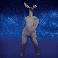 ShrekMusicalAU swing shrek shuffle floss GIF