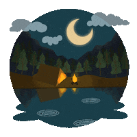 Stars Moon Sticker by THINKINIT