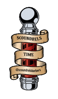 scoundrelsbarbers barber barba barberia barber shop Sticker