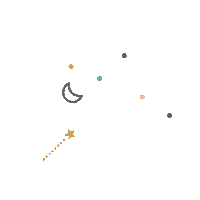 Star Moon Sticker by Comète Paris