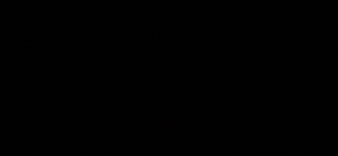 Text gif. Text materializes on black background from left to right, letter by letter, first appearing with blue and orange pattern which then transitions to white: "Tuesday."