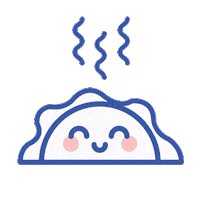 eats dumplings STICKER by Bow & Drape