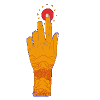 happyborders sun hand touch wisdom Sticker