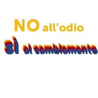 no all'odio si al cambiamento Sticker by Progressi