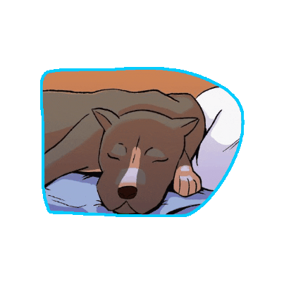 Tired Pit Bull Sticker by A LA BRAVA, Universe of Latina Superheroes
