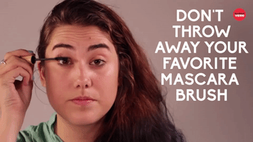 Don't throw away mascara brush