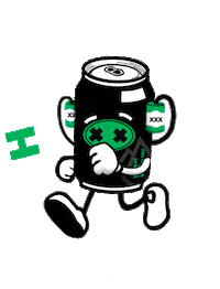 opalastudios drink happy hour mascote latinha Sticker