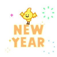 New Year Fun Sticker by DINOSALLY
