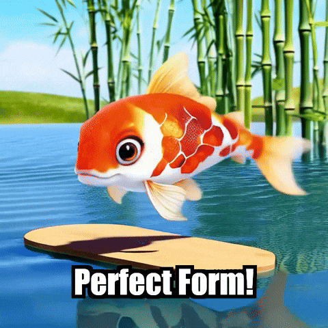 Koi Fish Gymnastics GIF by TheConfishius