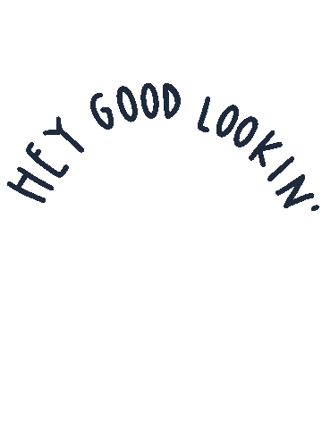 helloilo hello blue good lettering Sticker