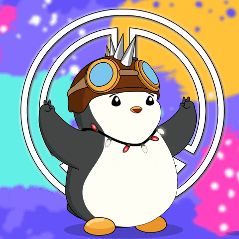 Peace Out Cheers GIF by Pudgy Penguins
