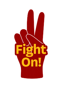 Trojan Fight On Sticker by USC