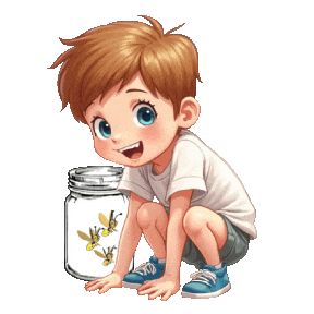 Boys Girls Fireflies Sticker