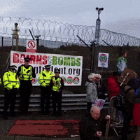 Anti-Nuclear Demonstrators Block Entrance to Scottish Naval Base