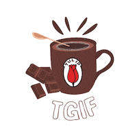 tulipchocolate tgif mug chocolate drink tulip chocolate Sticker
