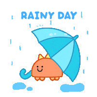 Happy Rainy Day Sticker by DINOSALLY