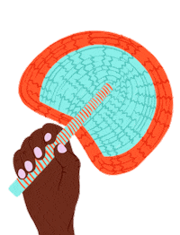 LaBasketry hot cool summer rainbow Sticker