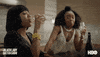 ABlackLadySketchShow drinking hbo champagne chug GIF